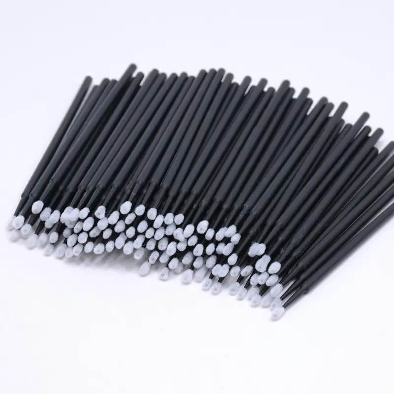 Disposable Micro Swabs, 100pcs Mascara Wands Applicators, Lip Wands, Eyelash Extension Brush Eyeliner Brush Cosmetic Tools, Clean 4