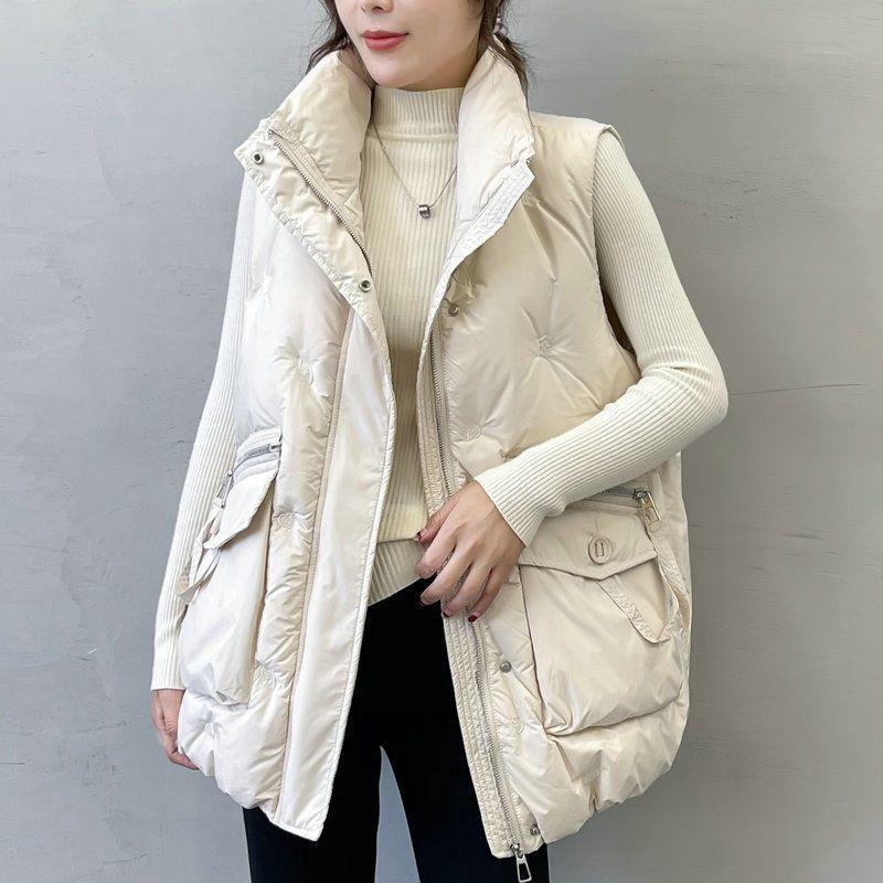 Product Introduction of Áo Vest Bông Lông Vũ, Dành Cho Nữ, Mùa Thu Và Mùa Đông, Hàng Mới Về, Phong Cách Thường Ngày Dáng Rộng Vừa Vặn, Áo Ghi Lê Phong Cách Hàn Quốc, Thích Hợp Cho Cân Nặng 40,00 Kg-100,00 Kg Top Women 11