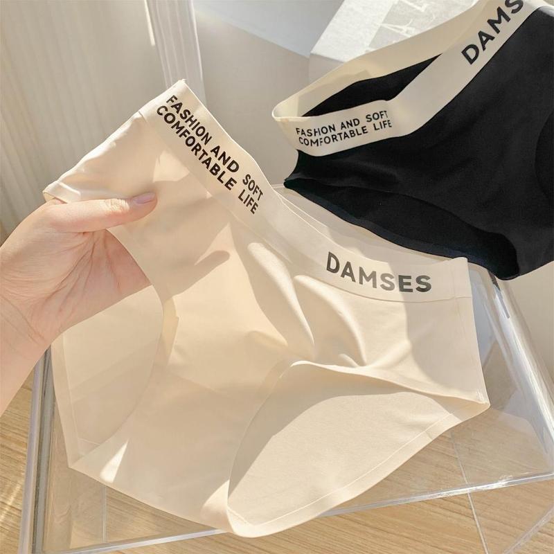 Set 5 Quần Lót Nữ Đúc Su Cao Cấp Thoáng Mát Kháng Khuẩn Phối Cạp Chữ DAMSES Nữ Quần Lót