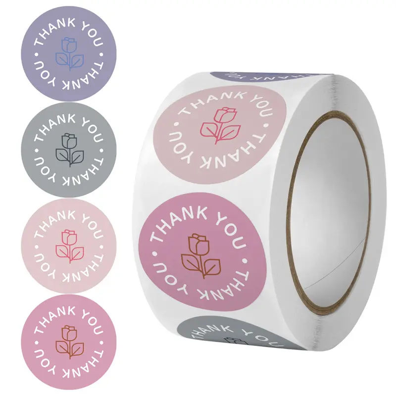Stiker Label Thank You / Stiker Roll (500 Pcs) / Stiker Kartun - GG0251 6