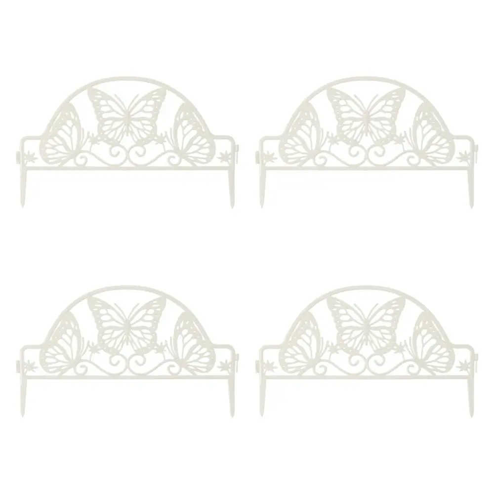 4x Decorative Garden Fences Pet Border Fence Outdoor Animal Barrier Fences