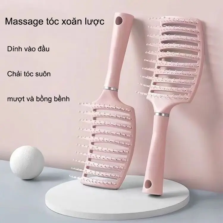[HOT] Lược gỡ rối chải tóc xoăn , lược tạo phồng tóc , massage da đầu cao cấp