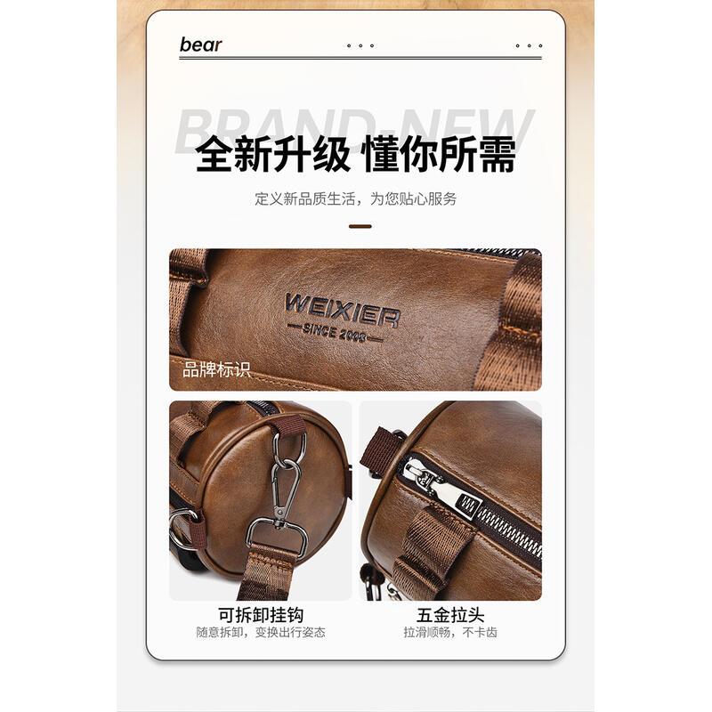 Product Introduction of Túi Đeo Chéo Cá Tính, Cao Cấp, Xu Hướng, Dung Tích Lớn, Thường Ngày, Không Thấm Nước, Túi Nam, Hàng Mới Về túi  đeo  chéo  da  bò  nam 5
