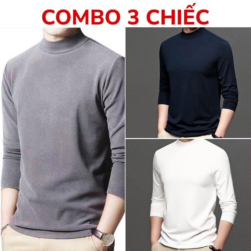 Combo 3 Áo Giữ Nhiệt Nam Lót Nỉ Phong Cách Trẻ Trung Năng Động