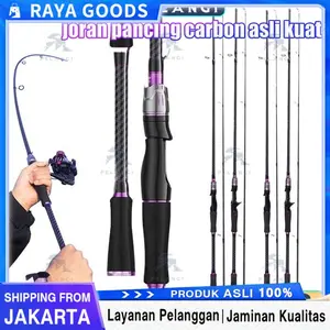 Bisa COD Joran Pancing 1.8M/2.1M Casting / Spinning Carbon Fiber 2 Section Max Drag 8kg Saltwater Freshwater / joran karbon asli japan / joran carbon solid / joran murah cuci gudang / joran pancing carbon asli kuat 1.65M/2.4M