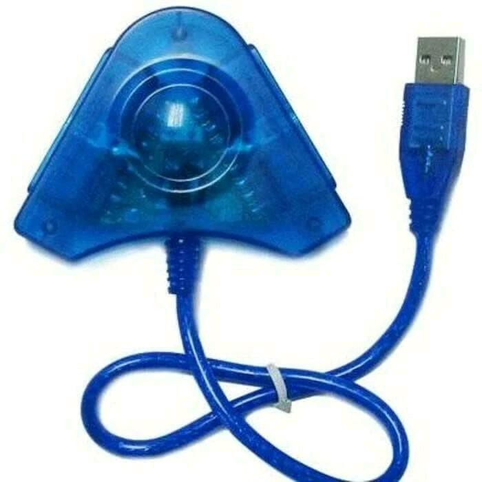 KONVERTER STIK PS2 KE LAPTOP / PC SAMBUNGAN PS2 KONVERTER BIRU 0