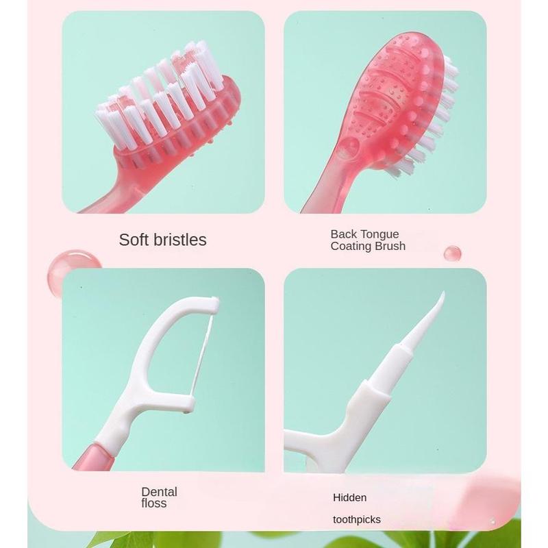Bàn Chải Đánh Răng Cầm Tay, Kích Thước Nhỏ, Đóng Gói Cá Nhân, Đa Chức Năng, Thích Hợp Cho Người Lớn, Bàn Chải Đánh Răng Hạt Bấm, Sức Bấm Tươi Mới, Cầm Tay, Gia Dụng 3