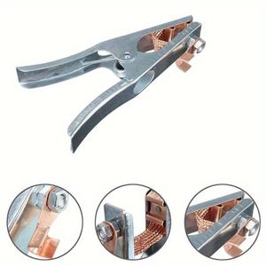 1pieza 300/500A Herramienta de pinza para cable de tierra de soldadura, pinza de de tierra para soldadura resistente con cable estañado y mandril, estructura de soldadura arc/wig/mig robusta y duradera, empuñadura antideslizante, herramientas industriales