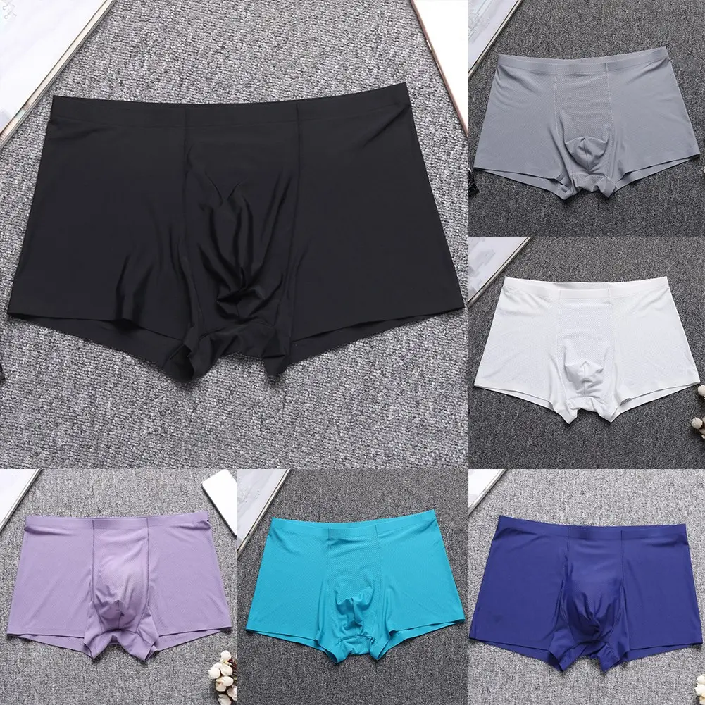 Đồ Lót Lưới Cho Nam, Quần Lót Boxer Không Đường May Và Thoáng Khí, Thiết Kế Đơn Giản, Mỏng Và Thoải Mái, [Giao Hàng Nhanh FGDH]