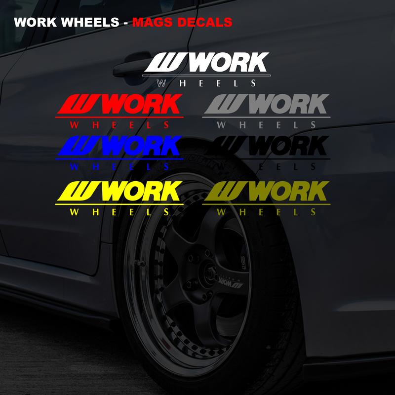 Work Meister Wheels - Car Mags Sticker Decals Outdoor Vinyl [4pcs ...