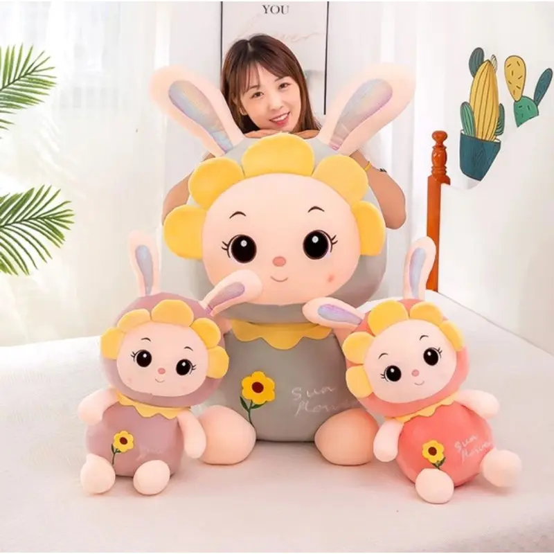 Boneka Rabbit Kelinci Bunga Matahari Ukuran 30cm Bahan Plush Boneka Rabbit Sun Flower Size 30cm Dolls Toys 3