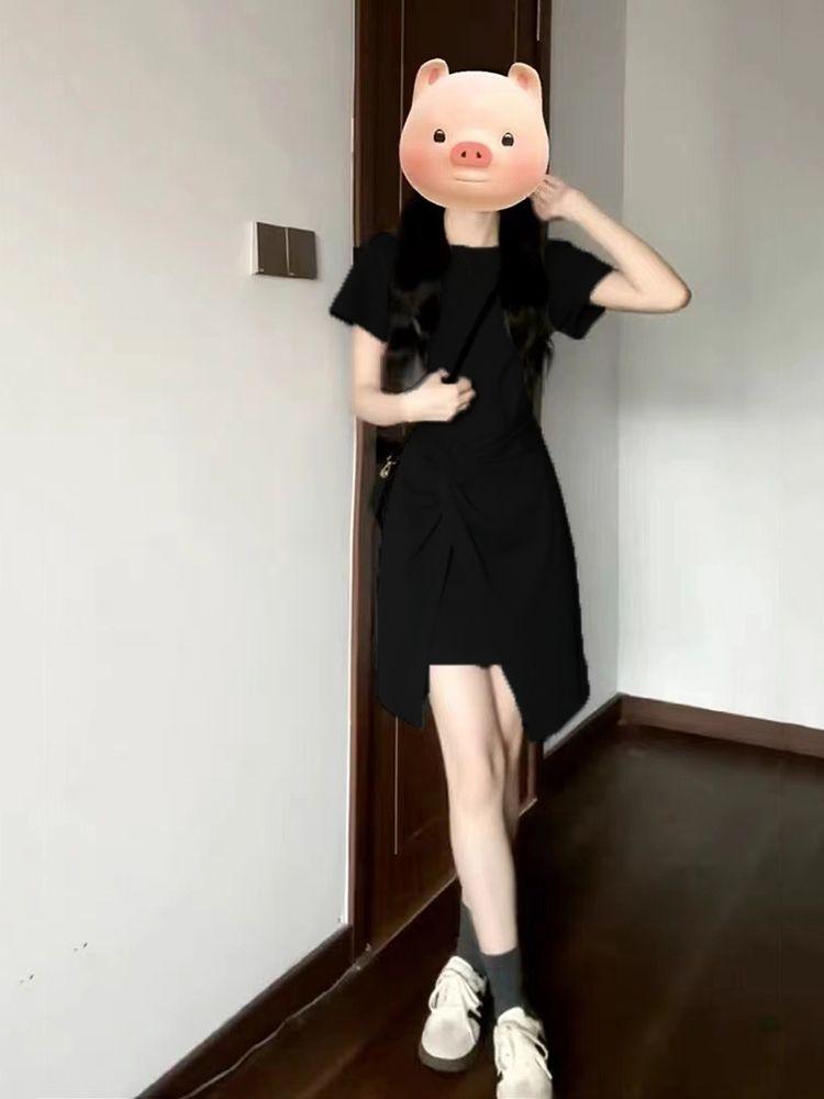 Product Introduction of Váy Corseted, Phong Cách Pháp, Xám Thanh Lịch, ngắn Tay, Cổ Tròn, Thiết Kế Đặc Biệt, Dành Cho Nữ, Mùa Hè 2024 Hàng Mới Về, Tiệc Trà, Váy Women Dress 13