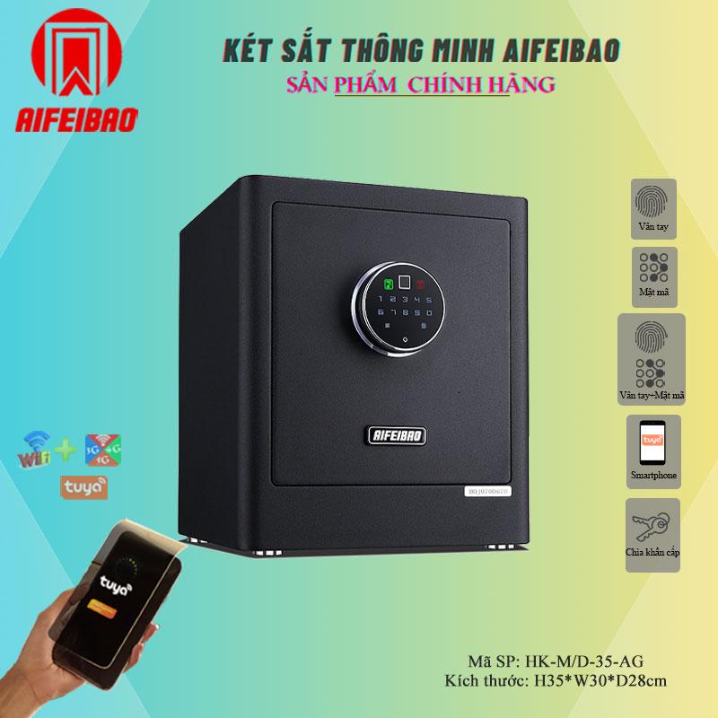 Product Introduction of Két sắt thông minh Aifeibao HK-M/D-35-AG màu Đen nhỏ gọn dành cho cửa hàng hoặc để trong tủ | Két gia đình 56