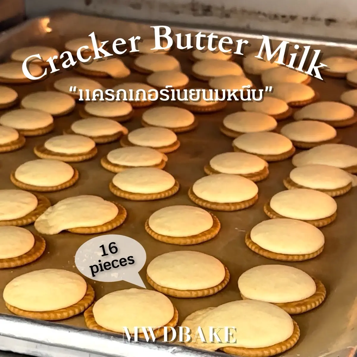 Craker Butter Milk แครกเกอร์เนยนมหนึบ เนยแท้ หอมนมฮอกไกโด 20 ชิ้น