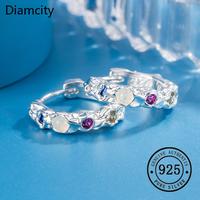 Gambar Diamcity Anting Zircon Pelangi Opal Mewah Ringan yang Modis dan Serbaguna - perak, 14mm dari Diamcity Official Store Kab. Gresik 3 Tokopedia