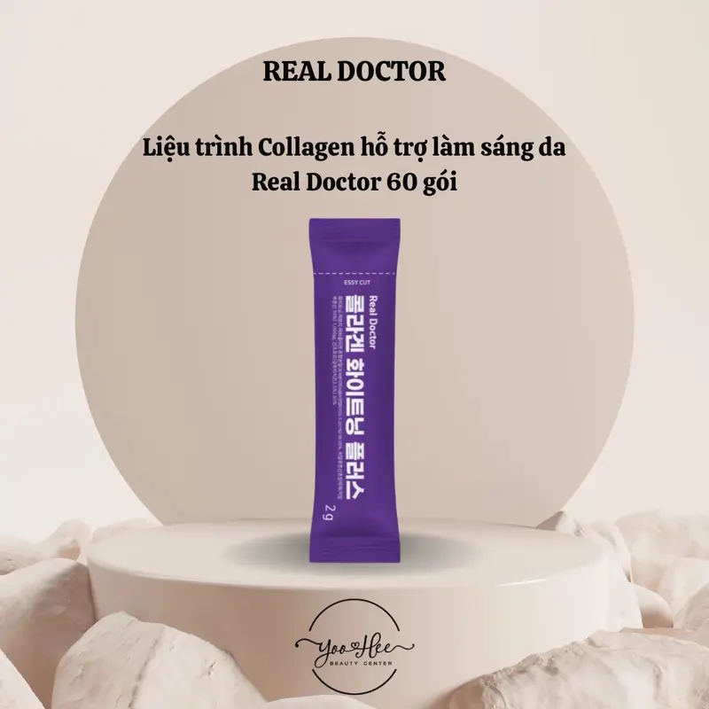 Y6-MUA 1 TẶNG 1: [DATE T4/2027]Liệu trình 1 Tháng (1 hộp-30 gói) Collagen hỗ trợ làm sáng da REAL DOCTOR TẶNG 1 Liệu trình 1 Tháng (1 hộp-30 gói) Collagen REAL DOCTOR 4