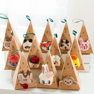 Christmas Coral Fleece Socks for Women Thick bottom socks with 3D cartoon embroidery, warm fleece half socks for home.