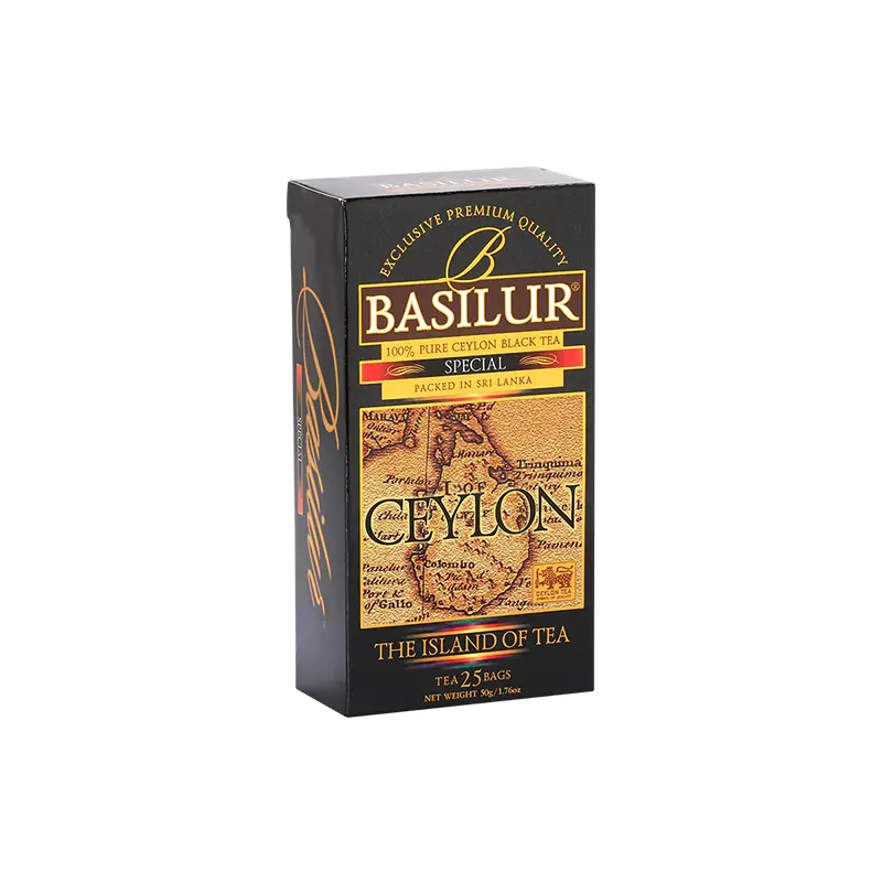 Trà Đen Ceylon Basilur Island Of Tea - Phiên Bản Trà đen Đặc Biệt 50g (Hộp Giấy)