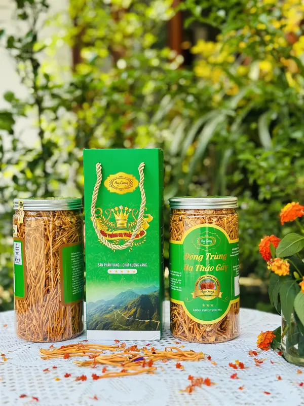 Com Bo 2h đông trùng hạ thảo Huy Cương  hàng gãy sấy thăng hoa  mỗi hộp 50g(Mua combo 2h được tặng thêm 1 gói vụn 10g) 6