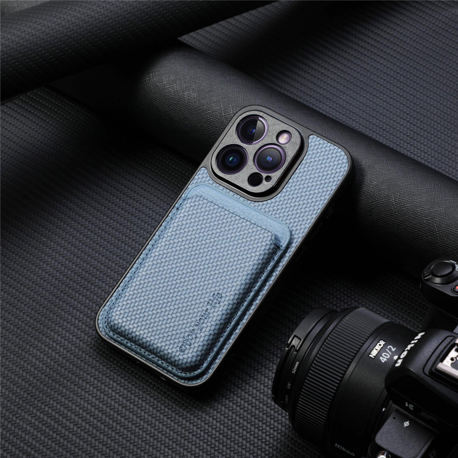Dompet Kartu Magnetic Magsafe iPhone 17 Air 16 15 Pro Max Motif Fiber