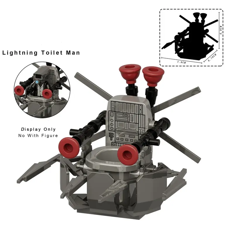 Khối xây dựng lắp ráp Skibidi toilet mô hình đồ chơi trẻ em minifigues TV man Camera man speaker man Titan 5
