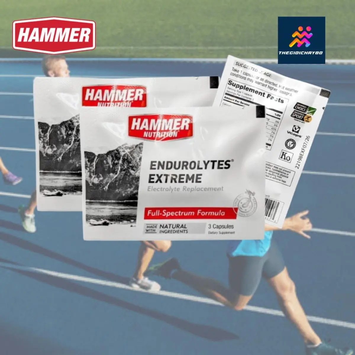 Muối Điện Giải HAMMER bổ sung chất điện giải & chống chuột rút - Gói 3 viên