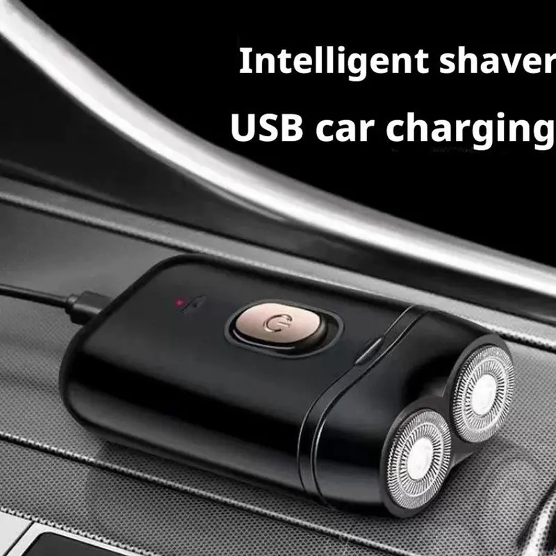 【Good Choice】Alat Cukur Listrik Pria Alat Cukur Jenggot Portabel Alat Cukur Kepala Ganda Alat Cukur Multifungsi Dengan Pengisian Daya USB 1