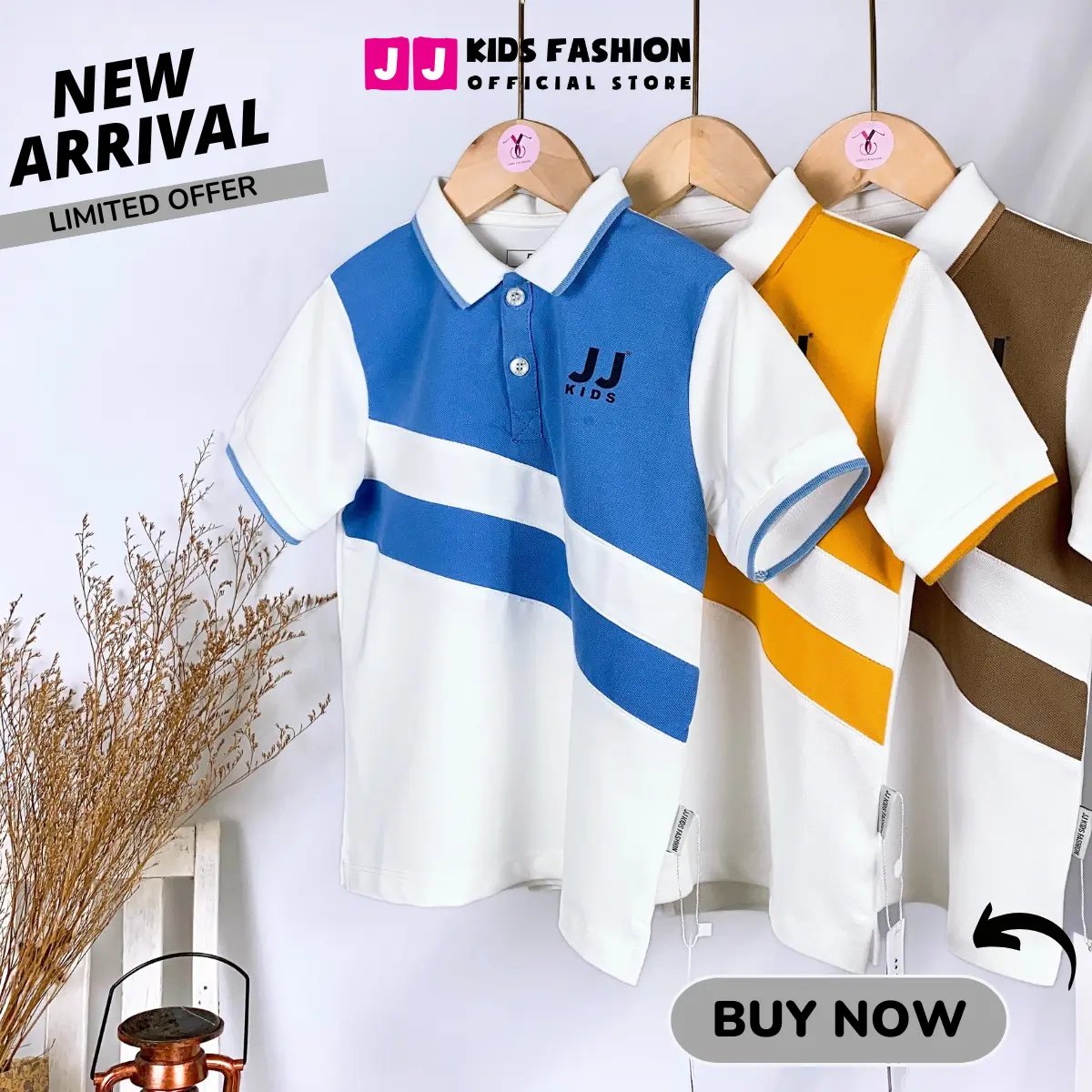 Áo thun Polo bé trai thun Cotton cá sấu, phối màu sang trọng full size BST Xuân Thu 2023 | FREESHIP - JJ Kids Fashion