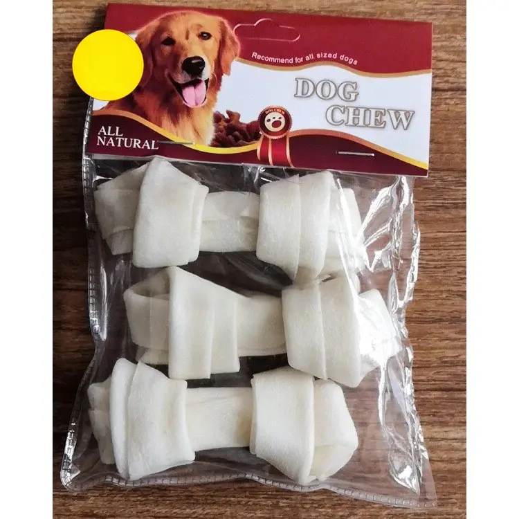 Xương Da Bò Xoán Hai Đầu Vị Sữa Xương Gặm Sạch Răng Cho Chó Pet xương canxi cho chó xương sữa cho chó 1