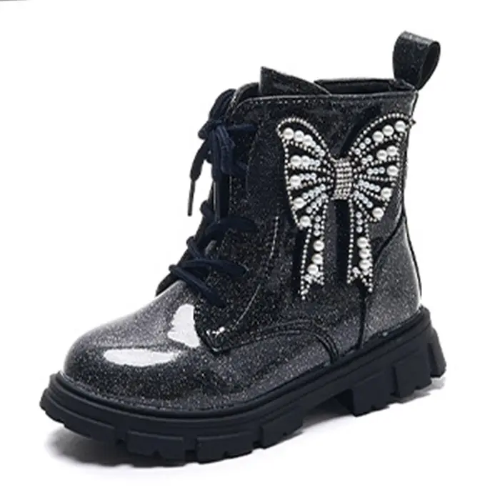 Sepatu Boots Anak Perempuan Pita Gliter Import Murah COD (HZ-SS230) Fashion 5
