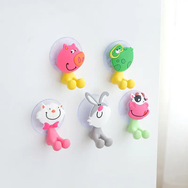 ที่ใส่แปรงสีฟัน แบบติดผนัง ลายสัตว์ ชั้นวางแปรงสีฟัน ที่เก็บถ้วย