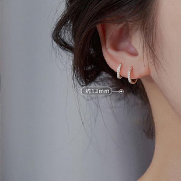 Product Introduction of Sterling Silver Needle Double Layer Big Hoop Earrings Female Online Influencer Retro Hong Kong Style Fashion Temperamental Fashionmonger Simple Personality Ear Ring 36