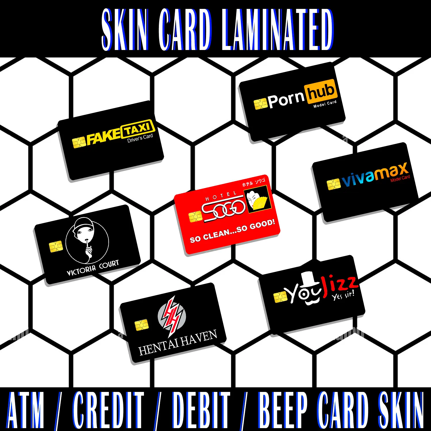 STICKER SKIN FOR DEBIT/CREDIT/BEEP AND ATM - SCRATCH, WATER AND FADEPROOF