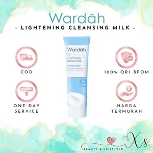 Wardah Lightening Milk Niacinamide 100ml - Susu Pembersih Wajah Cleanser, Facial Membersihkan
