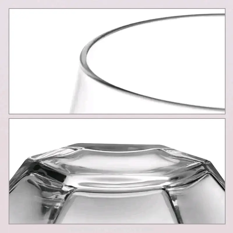 Gelas Minuman Kaca Estetik Diamond Crystal Glass Cup 310ml GLASSWARE - GW107 Gelas Es Limun Teh Kopi Cafe 4