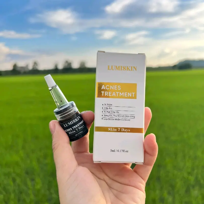 Combo 1 Serum Mụn và 1 Bột Rửa Mặt LUMISKIN Skincare chăm sóc và làm đẹp da cho Nam Nữ 4