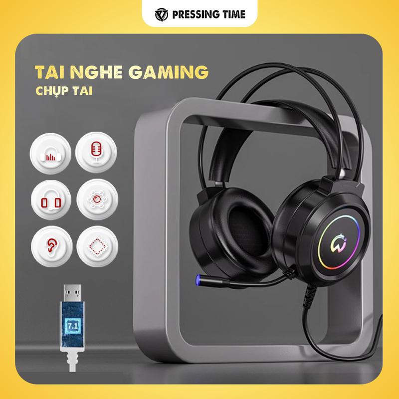 Tai nghe chụp tai Gaming 7.1, có mic, LED RGB, âm thanh 7.1 cực hay- Full Box, Bảo hành 6 tháng