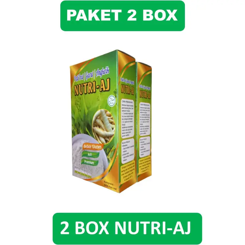Paket 2 Box Nutri-Aj- Pati Irut-Garut-Angrik-Bebas Gluten Tepung Bahan 2