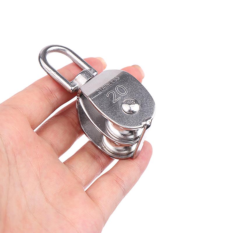 Product Introduction of Bộ Ròng Rọc Dây Nâng Xoay Bánh Xe Đơn, 1 Chiếc, Được Làm Bằng Thép Không Gỉ 304, Có Các Kích Cỡ M15, M20, M25, M32, Bao Gồm Khối Ròng Rọc Đôi, Thích Hợp Cho Dụng Cụ Bánh Xe Nâng 24