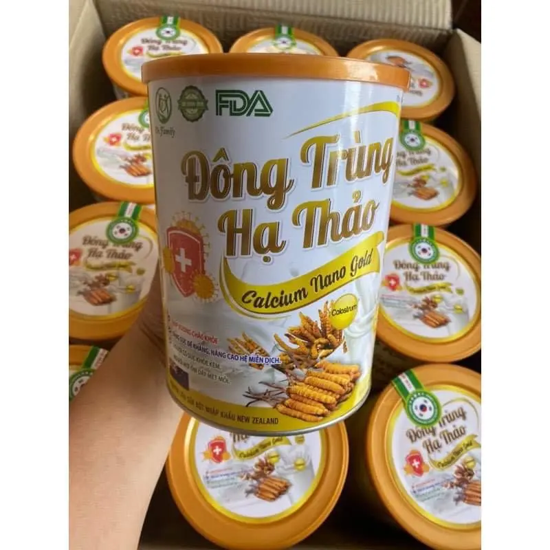 ￼900g Sữa bột Đông trùng hạ thảo nguyên liệu nhập khẩu New Zealand hỗ trợ nâng cao sức khoẻ tăng đề kháng chắc xương,người sức khoẻ kém,mới ốm dậy