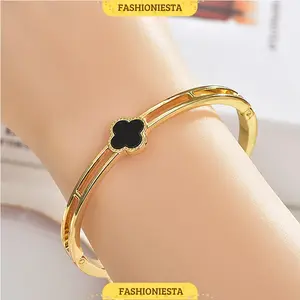 Gelang Tangan Clover Anti Karat Bracelet Bangle Aksesoris Wanita Korea Style Fashion