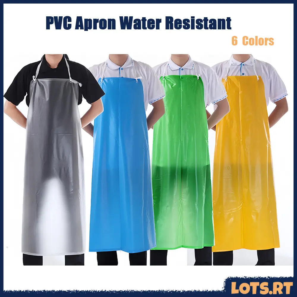 Reusable PVC Waterproof Apron for Adult Butcher Water Resistant Food ...
