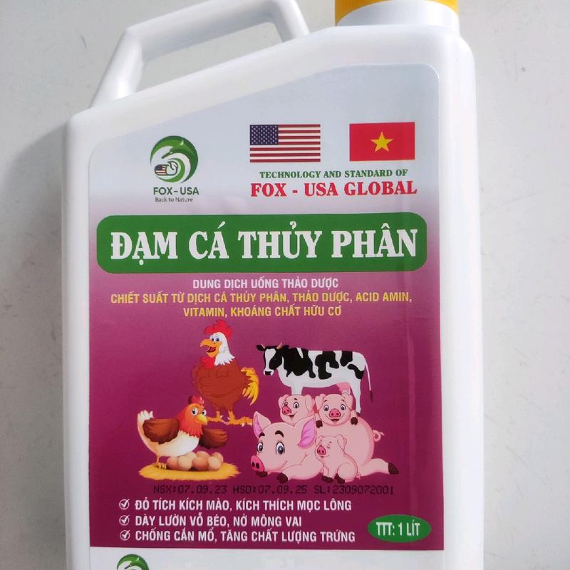 Đạm cá thủy phân (1Lít) được chiếc xuất từ dịch cá, acid amin, vitamin, chất hữu cơ 0