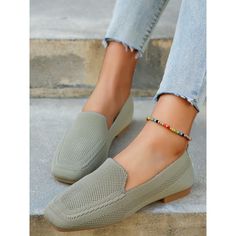 Product Introduction of Women's flat shoes with one strap, breathable square head large size wide foot shoes, casual and light walking shoes for all seasons 15