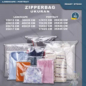Pouch Plastik Ziplock Baju ZIPPER BAG Transparan Portrait