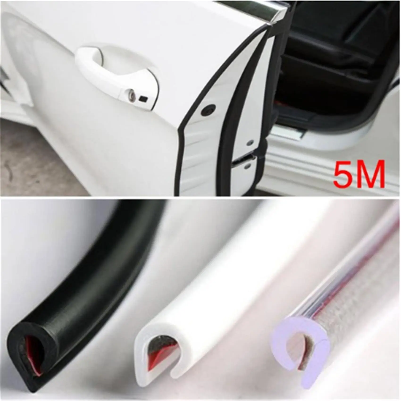 Car Door Edge Protector Seal Strip, Anti-Collision Seal Flexible Door Sill Protector with Strong Adhesive, Car Trim Bumper Protector Fit Most Cars