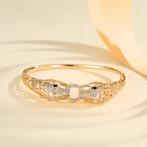 LM862 Gelang Bangle Titanium Lapis Emas Gelang Mewah Berlian Korea Aksesoris Fashion Bracelet