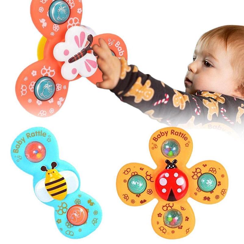 Mainan Mandi Bayi, Set 3 Keping, Cawan Penyedut, Teether, Spinners ...