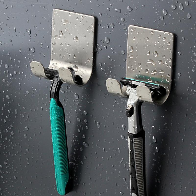 Product Introduction of Stainless Steel Razor Holder, Punch Free Wall Mounted Razor Storage Rack, Bathroom Accessories, Home Organizer for Bathroom 5