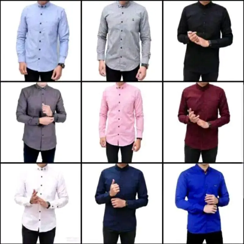 KEMEJA POLOS PRIA LENGAN PANjANG
